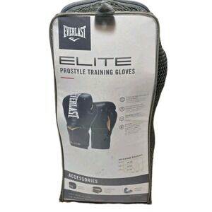 Everlast Elite ProStyle Boxing Gloves 14oz NIP Training Black Yellow 🥊
